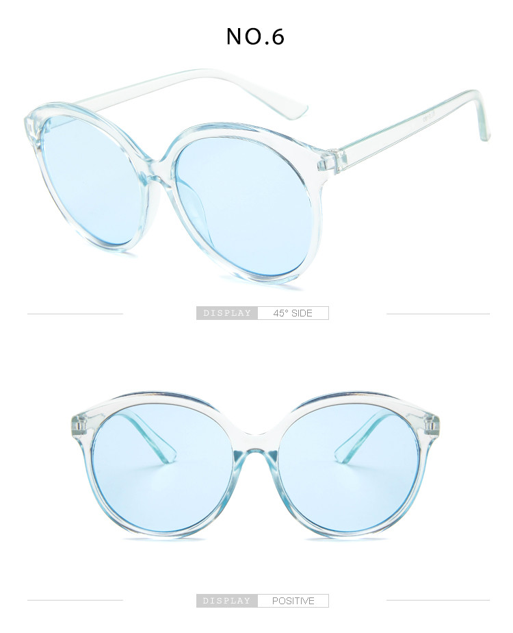 Big Frame Retro Jelly Color Round Frame Sunglasses Fashion Trend Glasses