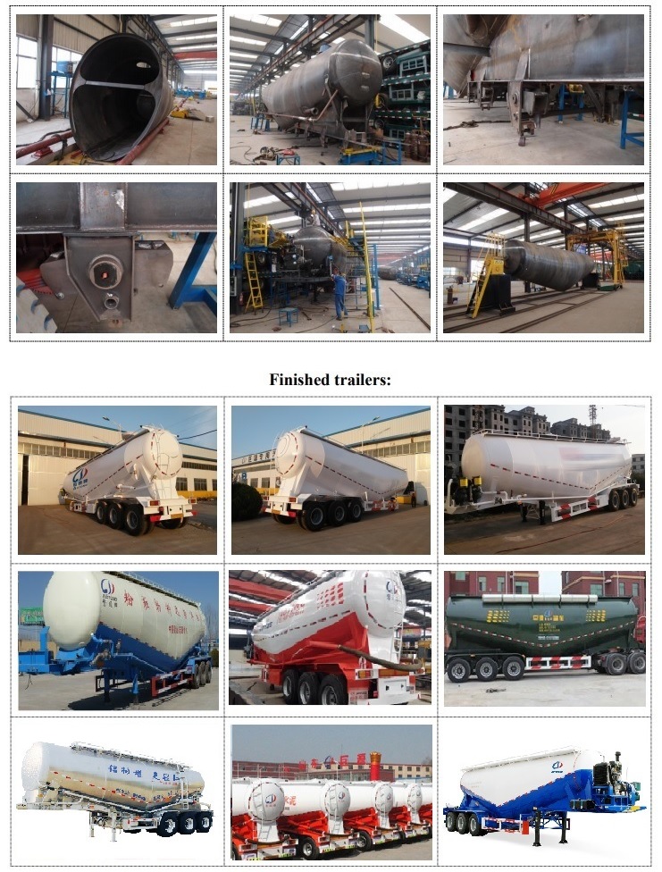 FUWA BPW Optional 3 Axle Cement Carrier Trailer Tanker Truck for Bulk Silo Tank Transport