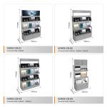 Store Stand Grey Wooden Edge Cabinet For Branding Store Display Furniture And