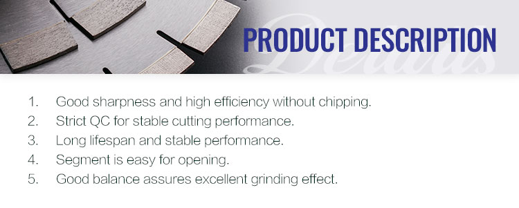 Diamond Segment for Fast Cutting Speed of Wet Cut Marble and Granite Cutting Tools