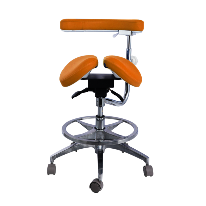Luxury Design Dental Ajustable Assistant Chairs Micro Fiber Leather Dentist Saddle Stool