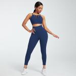 Scunch Butt Lift Crisscross Back Yoga Activewear Sets Breathable Mesh