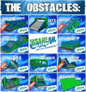 Wholesale Pvc Tarpaulin Commercial Insane 5km Inflatable Run With Air Blower For Events Commercial from china suppliers