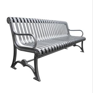 Wholesale Waterproof Urban Outdoor Metal Garden Bench With Cast Iron And Steel Flat Bar from china suppliers