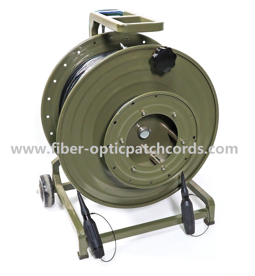 IP68 Expanded Beam Connector To SC 4core Hybrid Cable Single Mode Harsh Environment Expanded Beam Filed Deployment