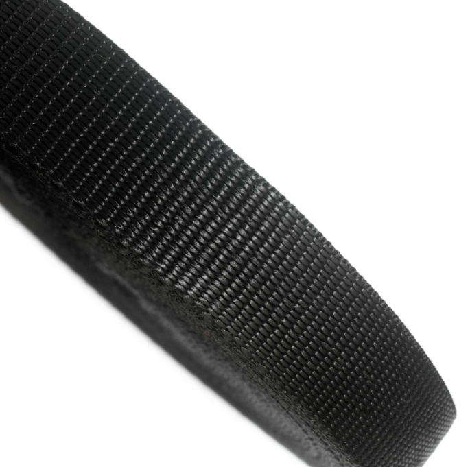 Premium Heavy Duty Polypropylene Webbing Heavyweight 25mm Black Textured Weave Webbing Tape