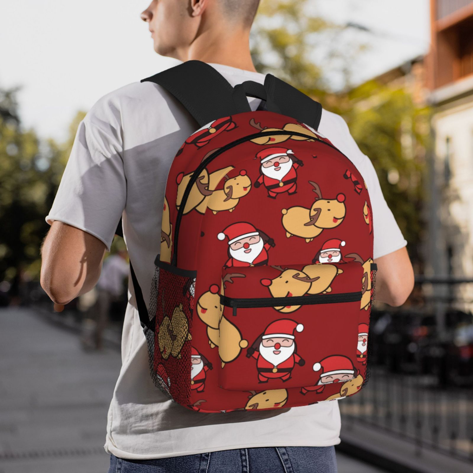 Customized Christmas Gift Kids Backpack 600D Polyster Capacity 20-37 Litre School Bag