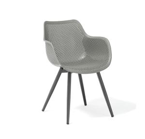 Wholesale 59cm Depth Grey Rattan Outdoor Dining Chairs from china suppliers