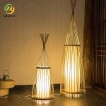 Handcrafted Bamboo Weaving Standing Lights Floor Lamps For Living Room bedroom