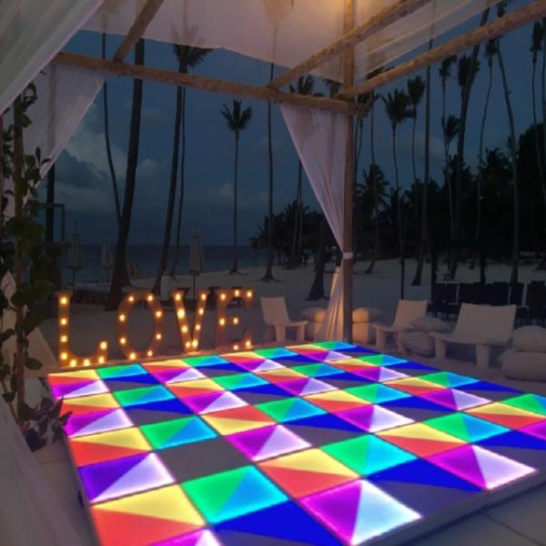 3500k-6500K LED Disco Dance Floor Wedding RGB Illuminated Portable DJ Dance