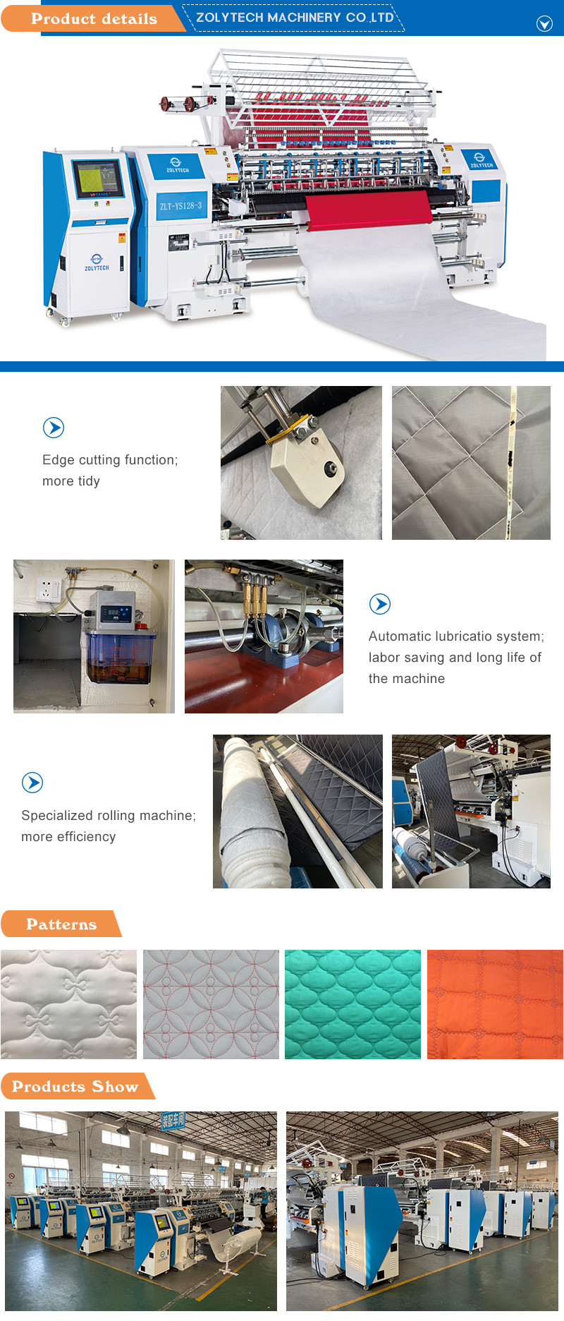 Sleeping Bag Shuttle Computer Quilting Machine For Garment Companies