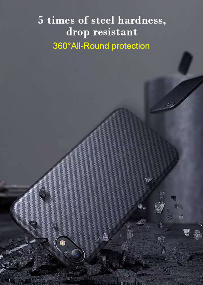 iPhone SE Aramid Fiber Phone Case Twill Texture Carbon Fiber Cover