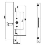 Custom Color Stainless Steel Mortise Lock For Flat / Long Aluminium Alloy Door