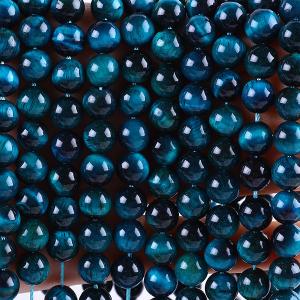 Wholesale 8mm Lake Blue Tiger's Eye Gemstone Healing Crystal Stone Beads For Jewelry Making from china suppliers