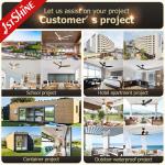 42" Dimmable Led Light Retractable Invisible Ceiling Fan Light For Living Room
