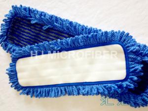 Wholesale Commercial Microfiber Floor Mop / Microfiber Dust Dry Mop Pad Light Blue from china suppliers
