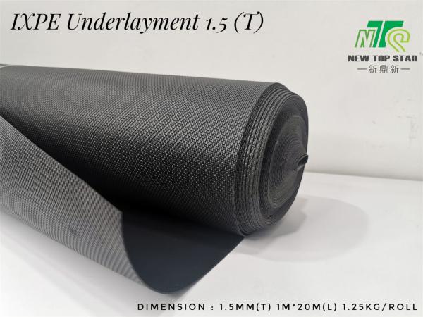 Black Floating Floor Acoustic Underlay Waffle Pattern Vinyl Flooring Underlaymen