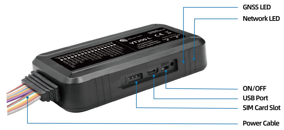 500mAh OBD II Vehicle GPS Tracker Ultrasonic Fuel Gauge Sensor RS232