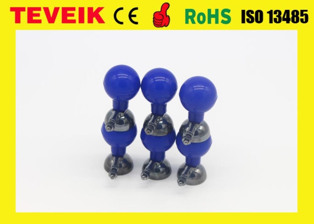 DIN 3.0 Adult Suction ECG Electrode Silvery Chloride Plated Copper Banana 4.0