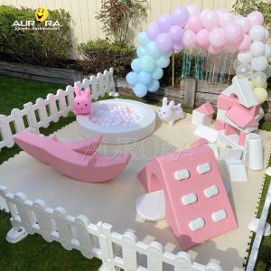 Wholesale Soft Play Equipment Package Indoor Playground Rental Pink And White Kids Play Party from china suppliers
