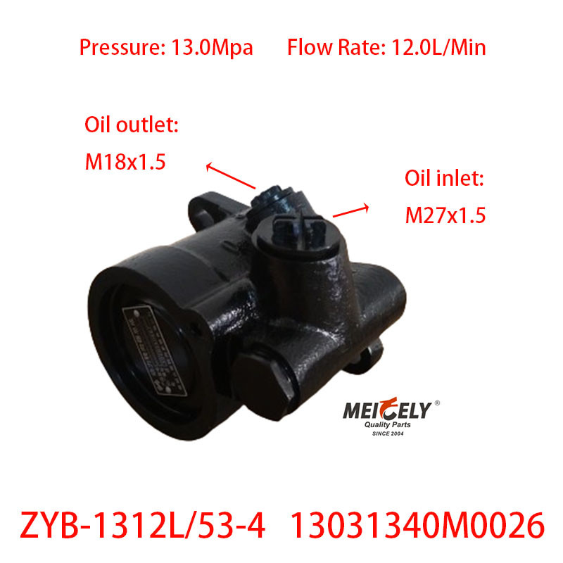 Stock ZYB-1312L/53-4 Power Steering Pump For Jinlong Foton Nanjun