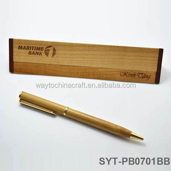 Eco-Friendly and Hign Quality Ballpoint Wooden Writing Pen for Gift