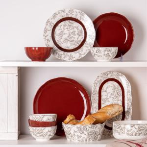 Wholesale Business Gifts Technique Under Glazed Porcelain Dinner Set For Red Spring Festival from china suppliers