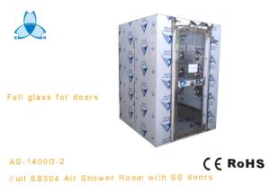 Wholesale Automatic blowing Full Glass Doors SS304 Stainless Steel Air Shower for 3-4persons from china suppliers