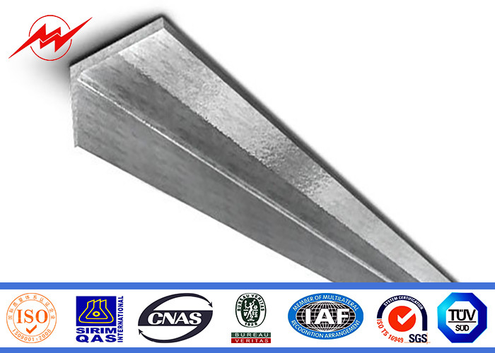 Steel Electrical Power Pole Line Fitting Overhead Cross Arm / Angle Steel Cross Arm