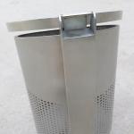 Perforated 30L Stainless Steel Outdoor Trash Can