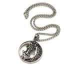 Fashion Jewelry Long Chain Round Skull Shape Stainless Steel Necklace