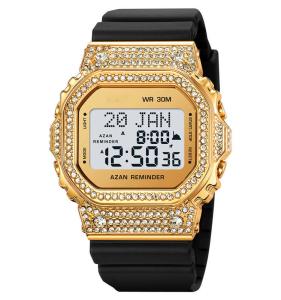 Wholesale 2052 Multifunctional Prayer Muslim Digital Azan Watch Luxury Reloj De Hombre Sport Watch for Men from china suppliers