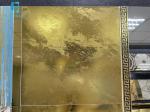 Luxury Pure Gold Colour Floor Tiles 11mm With Sand Elements For Villa Bathroom