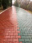 Recycled color outdoor rubber bone shape rubber tile
