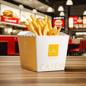 Wholesale Disposable Food Coated Paper Takeaway Box With Ribbon For Hamburger Packaging from china suppliers