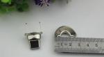 Guangzhou bag oval shape hardware zinc alloy silver color metal twist turn lock