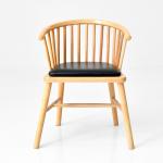 Leather and Solid Wood Chairs For Dining Room / Living Room Customized