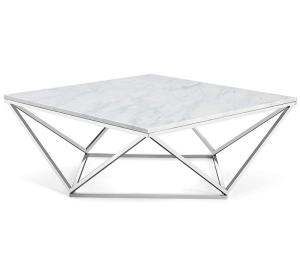 Wholesale Unique Diamond shaped Stainless Steel Base Marble Top Console Coffee Tape from china suppliers
