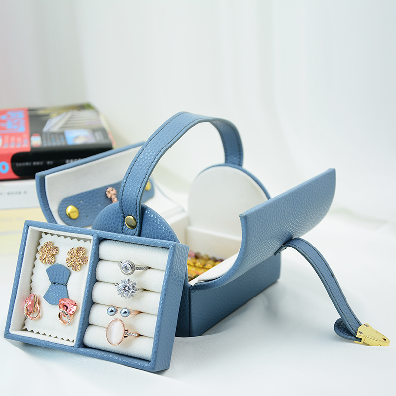 discount jewelry travel box wholesale travel jewelry box PU leather jewelry storage box