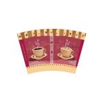 Water Resistant Biodegradable PE Coated Paper Cup Fan For Hot and Cold Drink