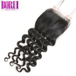 HD Brazilian Human Hair Lace Closure Loose Wave Environmentally Friendly