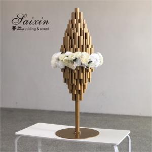 Wholesale Luxury New Gold Metal Pole Stand For Wedding Centerpieces from china suppliers