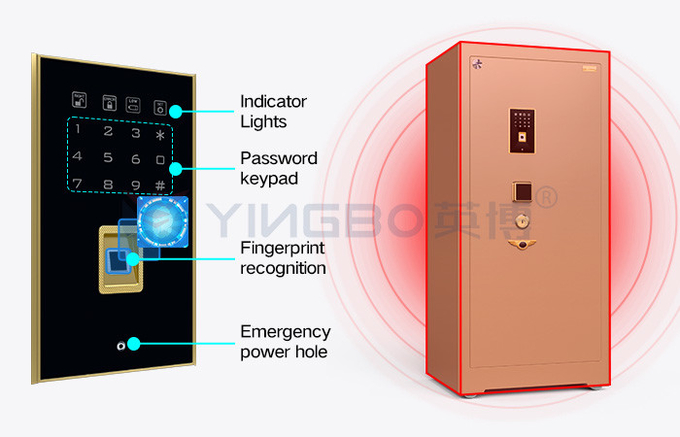 10.5 Cu Ft 14×90mm Electronic Digital Safe Solid Bolts YB/ZY-120