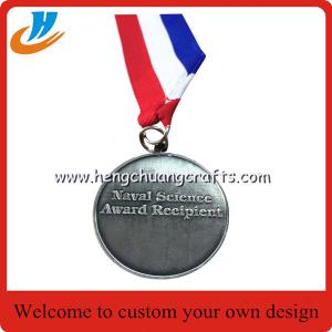 Wholesale Naval metal medal with ribbon,Custom naval science award recipient from china suppliers
