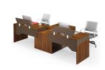 Wooden Legs Office Workstation Table , Mobile Cabinet Workstation Panel Wood