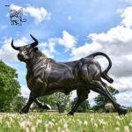Large Bronze Bull Statue Metal Animal Cattle Sculpture Decorative Outdoor Garden