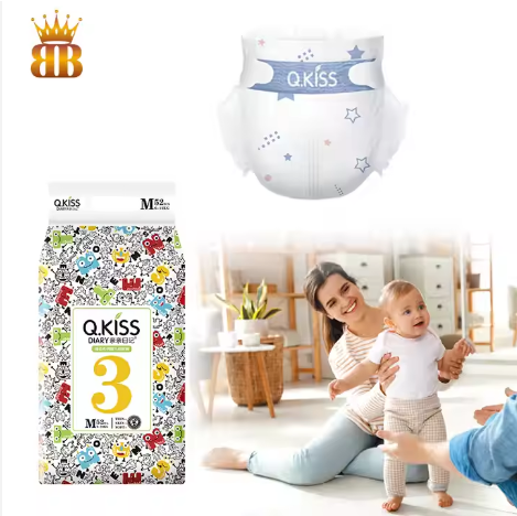 Baby Diapers With Anti-3D Leak Proof Disposable Diaper with Magic Tape