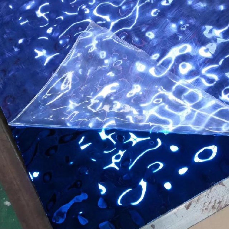 Water Ripple Pattern Plate Stainless Steel Sheet 0.4 - 1.5mm 4FT*8FT With Laser Film