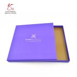 Elegant Purple Square 24cm Length Hard Cardboard Gift Boxes With Lids