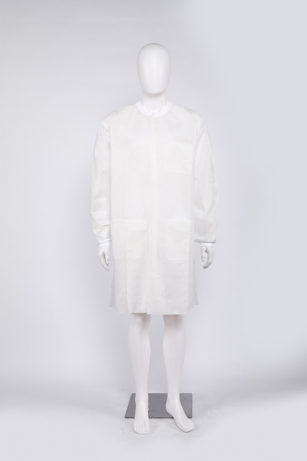 S&J White lab coats jacket coat uniform non-woven polypropylene OEM wholesale
